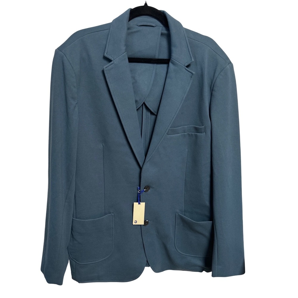 Artefact Mens Bering Sea Blue Knit Blazer Jacket New NWT 48L